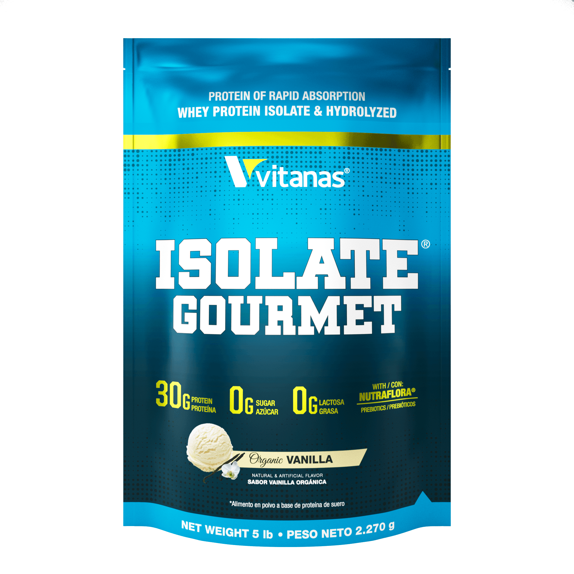 ISOLATE GOURMET X 5 LIBRAS ORGANICA VAINILLA