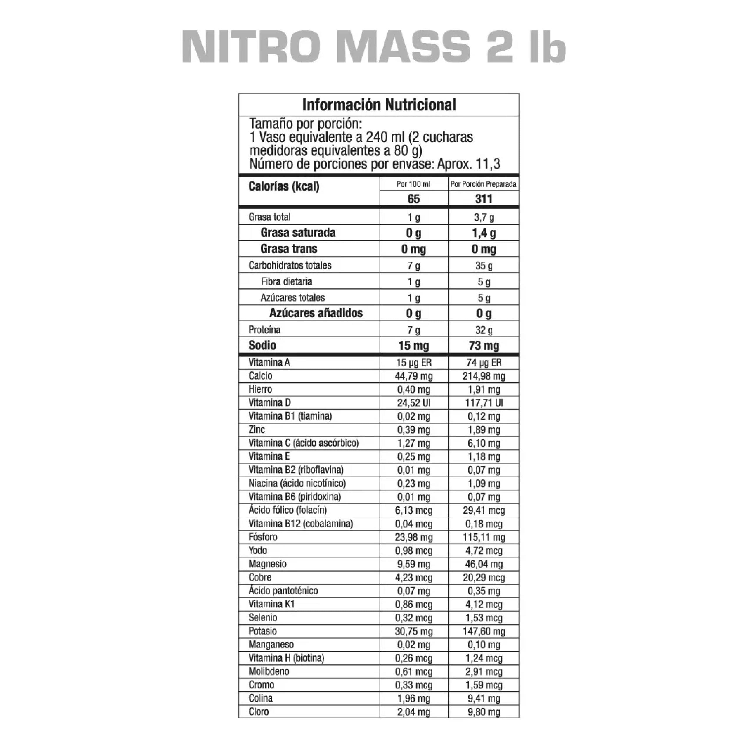 NITRO MASS 2 LIBRAS - Imagen 2