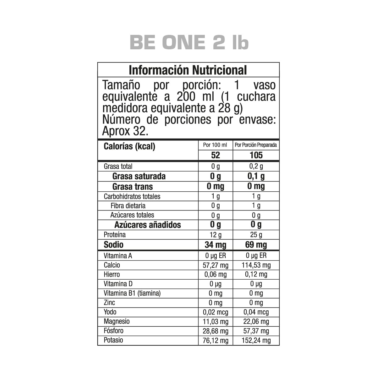 BE ONE X 2 LB GR GMN - Imagen 4