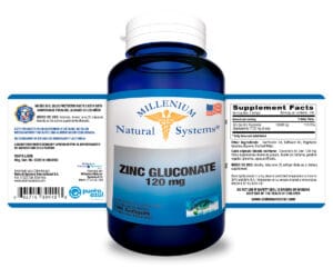 Alternative view of ZINC GLUCONATE 120 MG X 100 SOFTGELS NAT SYSTEMS