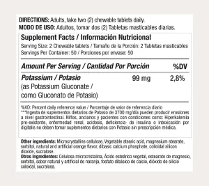 Alternative view of POTASSIUM CHEWABLE 595 MG X 100 TAB