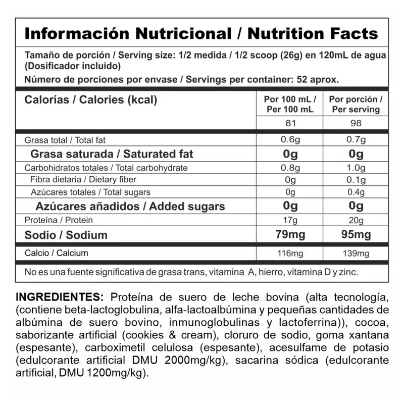 BIPRO CLASSIC COOKIES & CREMA 3 LB - Imagen 2