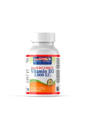VITAMIN D3 2000IU 100 SOFT HEALTHY AMERICA
