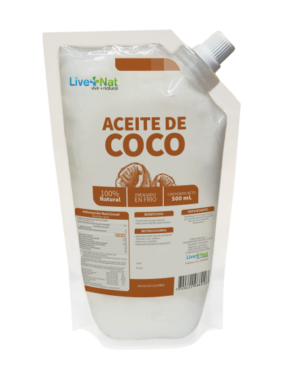 ACEITE DE COCO FRESCO DOY PACK 500 LIVE COCONUT