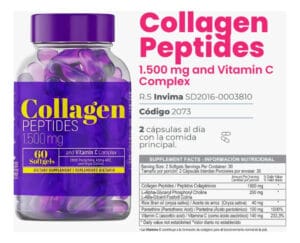 Alternative view of COLLAGEN PEPTIDES 1.500 MG VIT C COMPLEX X 60 SOFT
